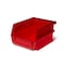 Triton Products Stacking Hanging Interlocking Bins, Polypropylene, Red, 5-3/8" L x 4-1/8" W x 3" H, 6 CT 3-210R-6 - alternate 2